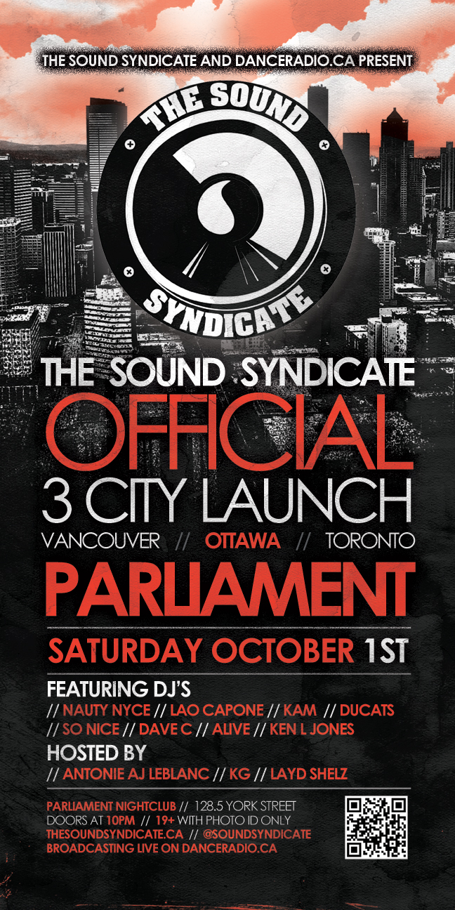Sound Syndicate Ottawa launch flyer